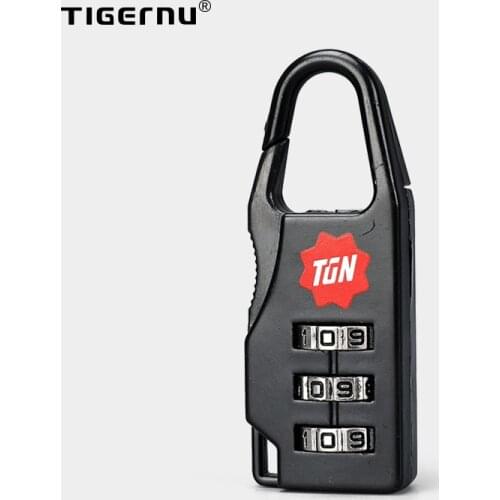Tigernu Convenient Small Combination Code Lock Padlock Black Number Lock Padlock Luggage Lock For Zipper Bag Backpack Travel Bag