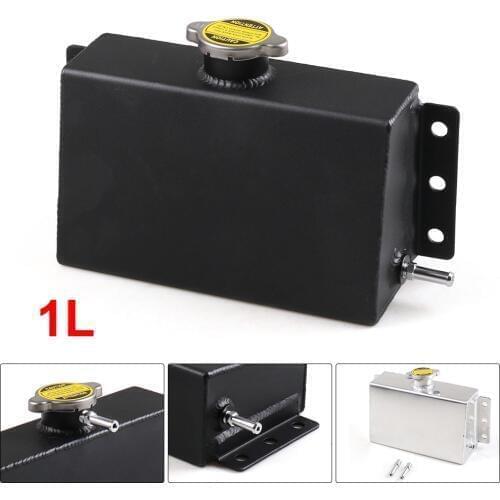 1L Universal Aluminum Coolant Expansion Fill Tank Overflow Reservoir Oil Catch Can Fuel Surge Tank