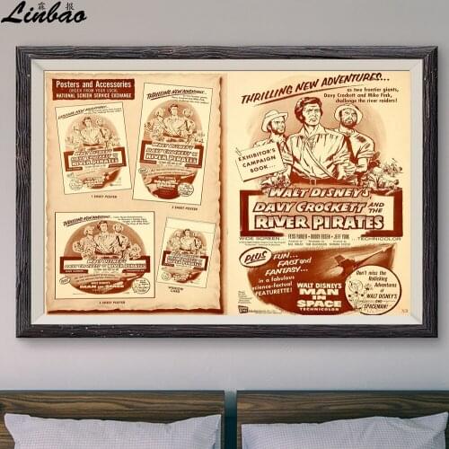 V181 1956 Davey Crockett In Spaaace! Vintage Classic Movie Custom Silk Poster Home Deco Wall Art Christmas Gift