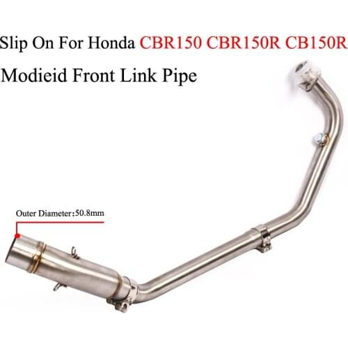 Slip On For Honda CB150R CBR150 CBR150R 2017-2019 Years Motorcycle Exhaust Pipe Scooter Front header link Pipe Middle Tube