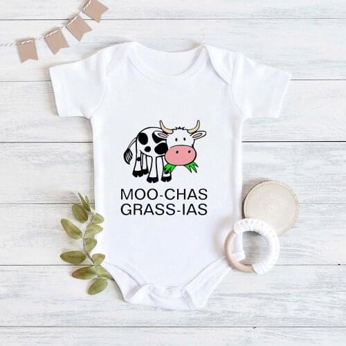 Funny Cows Print Harajuku Baby Girl Romper Casual Cute Baby Boy Clothes Cheap Fashion Newborn Bodysuit Infant Toddler Onesie