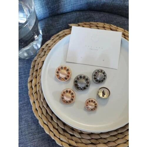 10pcs Gold Pearl Womens Buttons Decorations for Clothing Vintage Suit Coat Dress Button Metal Diy Sewing Accessories needlework