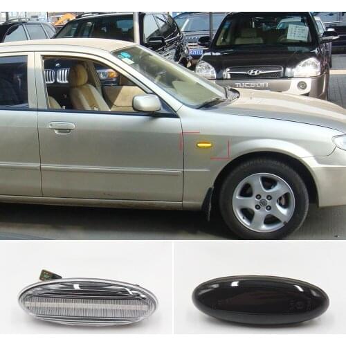 1 Pair Dynamic Blinker Turn Signal Lamp LED Side Marker Light For MAZDA 323 Familia Protege Tribute MX-6 Astina Lantis