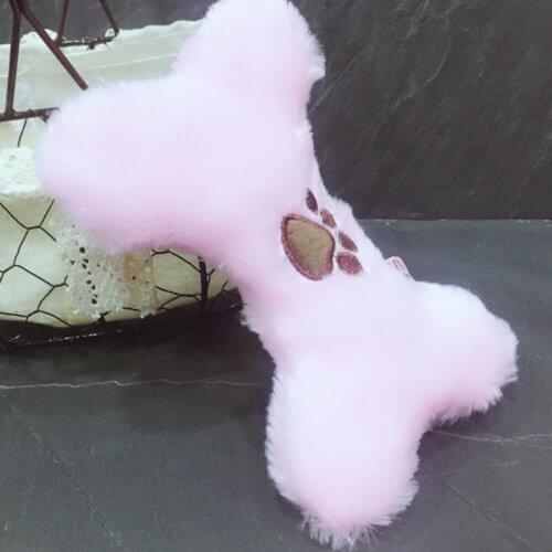 1Pcs Bone Shape Dog Toy Funny Bite Resistant Plush Puppy Squeaky Toy Pet Biting Toys For Dog Pet Supplies Chewing Dogs Pet Toy