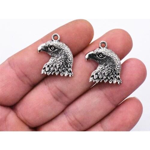 10pcs 33x21mm Antique Silver Plated Eagle Head Charm Making DIY Handmade Jewelry