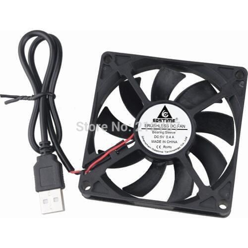 2 pieces/lot Gdstime PC Computer Axial 80x80x15mm 80mm USB 5V DC Cooling Fan