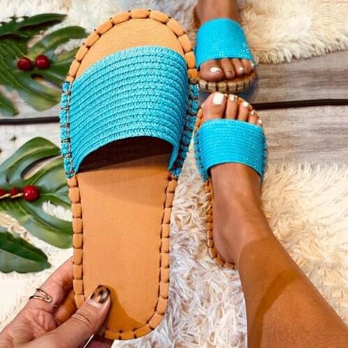 2021 Rome Womens Sandals Casual Weave Women Luxury Shoes Soft Flat Beach Sandals For Girls Gladiator Ladies Shoes Plus Size