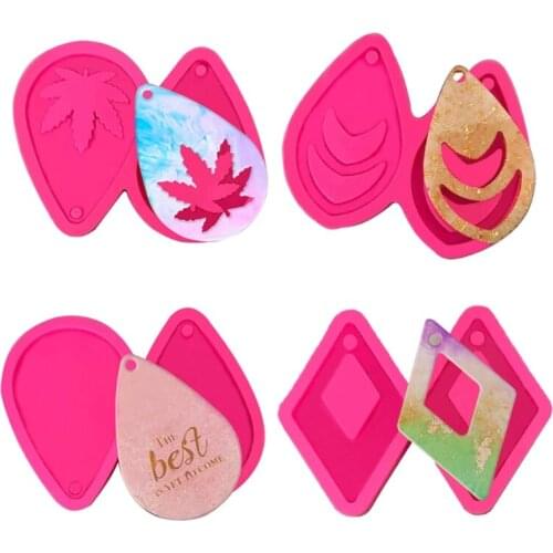 4 Pcs Ear Pendant Casting Silicone Mould DIY Crafts Jewelry Making Tools Earrings Epoxy Resin Mold