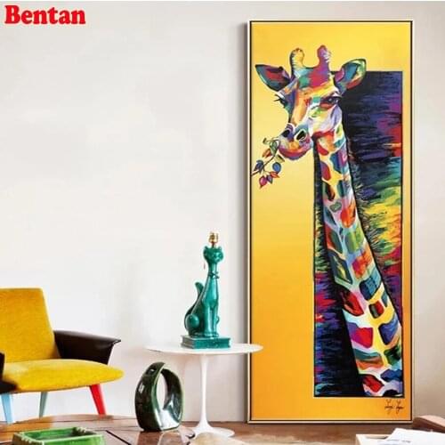 5D Diamond Painting Colored Giraffe Mosaic Rhinestone Kits Handmade Amazing artworks DIY Diamond Embroidery large size