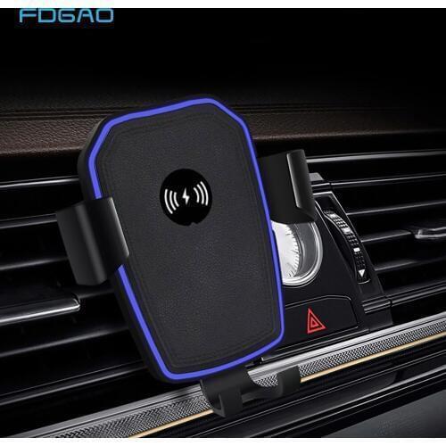 FDGAO FAST 10W Qi Wireless Car Charger Air Vent Mount Phone Holder For iPhone XS XR X 8 11 Samsung S10 S9 S8 Xiaomi Mi 9 Huawei
