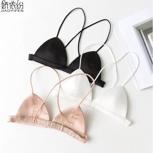 Summer Fashion Women Tube Sexy Bra Wire Free Bra Ultra-thin Underwear Padded Sling Leaking Back Brassiere Young Female Lingerie