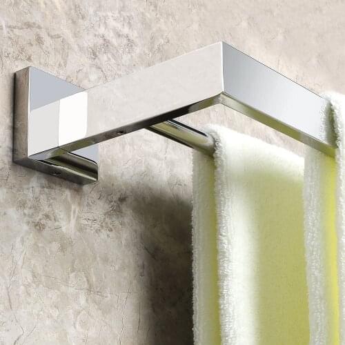 Bathroom Double Towel Bar Wall Mount 24-Inch,SUS304 Stainless Steel Matte Black Brushed Finished Rust Proof, Towel Hanging