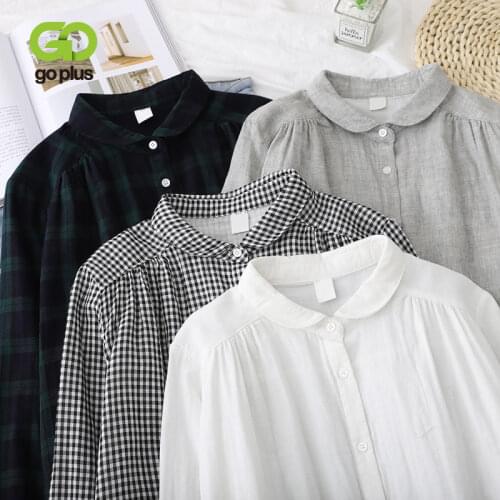 Блузки в клетку GOPLUS China At AliExpress