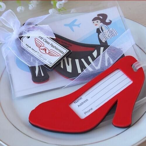 The guests present 100pcs "First Class Fashionista" High Heel Luggage Tag/Tags Baggage Tag For Bag