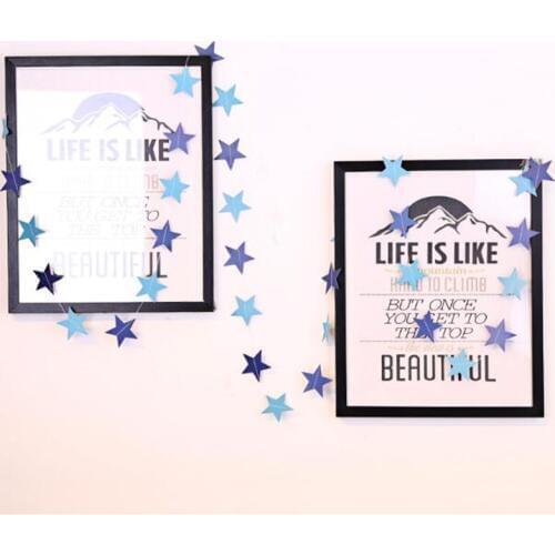 4M Wedding Decoration Wall Hanging Paper Glitter Star Paper Garland Banner String Chain Birthday Party Decoration Baby Shower