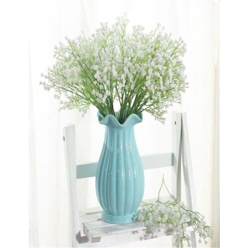Gypsophila Artificial Flower Bridal Bouquet Babys Breath Artificial Fake Silk Flowers Plant for Home Wedding Decoration