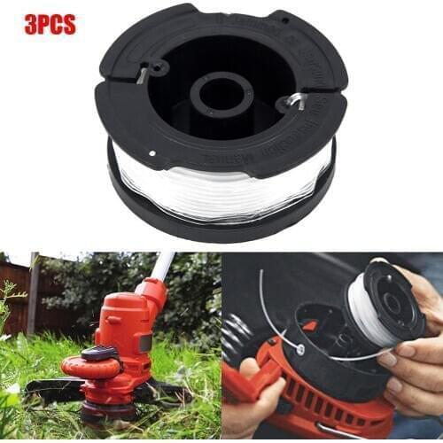 3Pcs Line Spools For Black+Decker A6485 GL280 GL301 GL425 GL545 GL555 GLC13 Grass String Trimmer Lawn Mower Replacement Kits