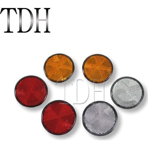 Red White Yellow Motorcycle Reflector Rectangular For most Motorcycles ATV Bikes and Dirt Bikes Car Trailers