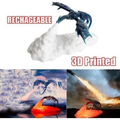 3D Printed Dragon Lamps USB Night Light Table Lamp Home Bedroom Best Gifts