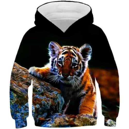 Fashion cool tiger hoodie boy/girl thin 3D sweatshirt hooded animal printed tiger hoodie sportswear jacket