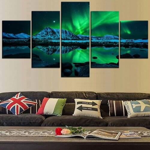 Wall Art Canvas Painting 5 Piece Natural Landscape Print Painting Painting Modern Decor Picture Poster Canvas Living Room Decor