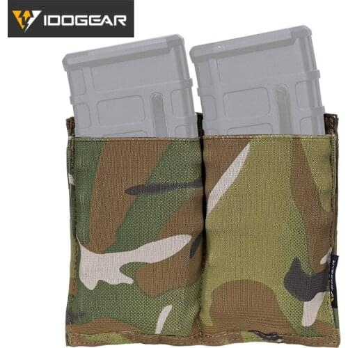 Pouch ammo 5.56 IDOGEAR Magazine Tactical Mag Fast Draw MOLLE Carrier Double Open Top Airsoft Hunting Gear 3554 gun accessories