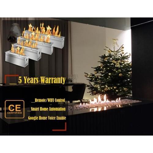 On sale 48 inch electric fireplace insert 2 sided wifi knx home automation fireplace