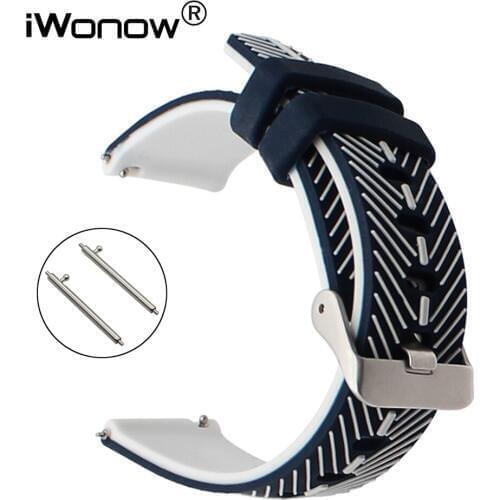 Quick Release Silicone Watchband 21mm 22mm for Rado Bell & Ross Oris Rubber Watch Band Feather Pattern Colorful Wrist Strap