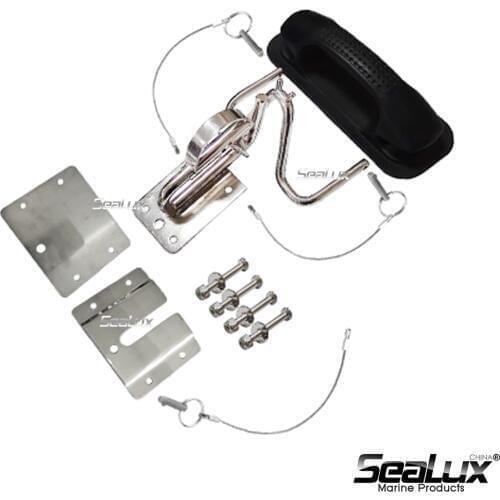 Sealux Insta-lock Quick Davits Replacement set (Single side) for inflatable boats with handle pad for Marine Yacht