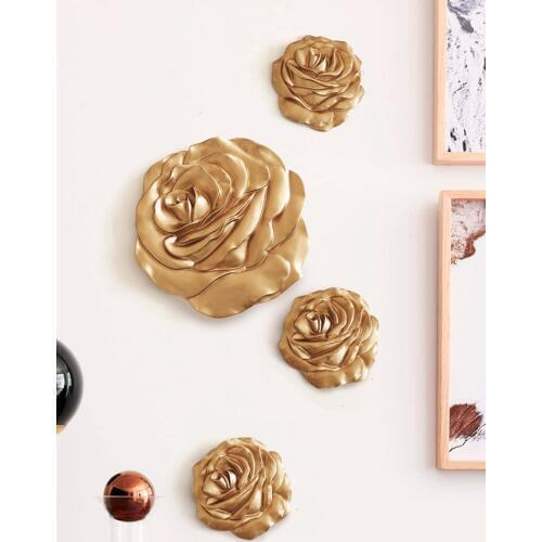 Modern Resin Flower Wall Hanging Crafts Wall Decoration Pendant Livingroom Porch Shop Background 3D Wall Sticker Mural ornaments