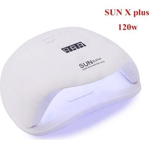SUN Xplus 120W Nail Dryer for Gel Polish Curing UV LED Lamp with Bottom LCD Screen 10/30/60s Timer Setting Manicure Salon Tool