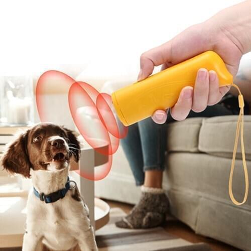 Pet Dog Repeller Anti Barking Stop Bark Training Device Trainer LED Ultrasonic 3 in 1 Anti Barking Ultrasonic Without Battery