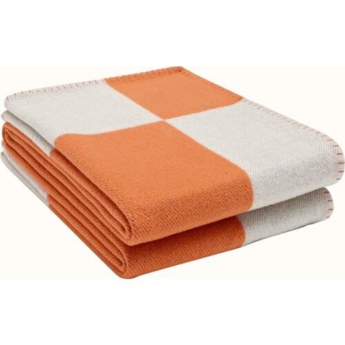 H Letter Knitted Blanket Plaid Fleece Cape For Living Room Portable Warm Sofa Bed Cover Luxurious Nap Blanket Bedroom Office