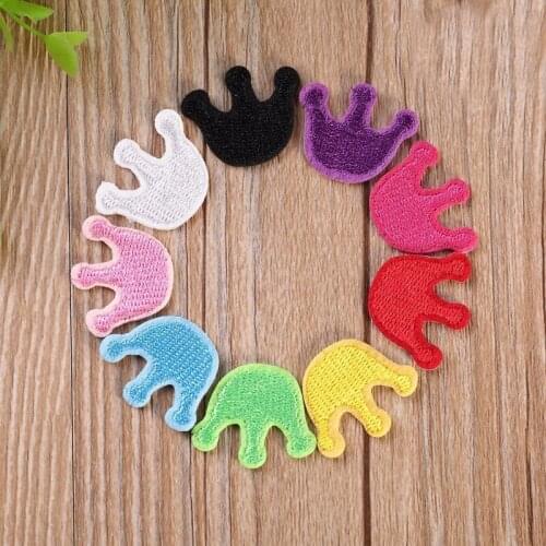 PGY high quality Embroidery Cartoon Princess Crown Patches Iron On Stickers Umbrella Appliques Cute Patches For Stickers Badges