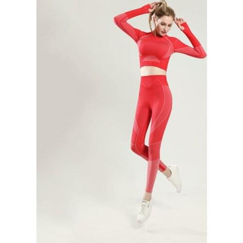 Women Fitness Suit for Yoga Clothes Naked-Feel Yoga Set Yoga Leggings Set High Waist Gym Workout Sportswear Gym Sports Clothing