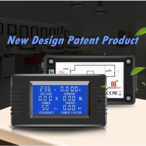 Digital Meter PZEM-018 AC 80-260V 5A Multimeter Digital Meter LCD Display Power Energy Voltage Current Frequency Tester