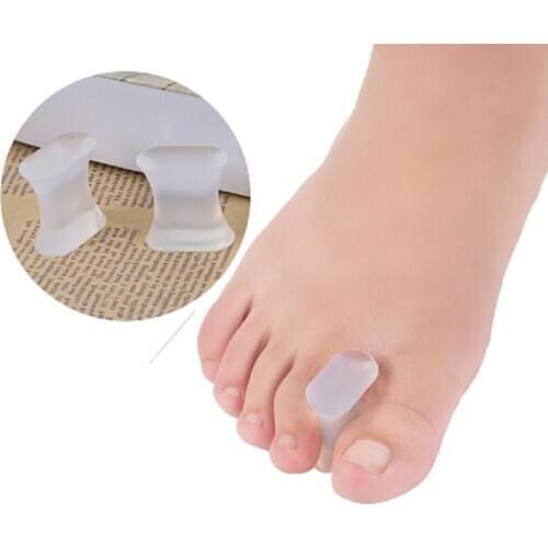 2pieces=1pair Transparent Toe Separator Professional Thumb Valgus Silicone Care Durable Health Orthopedic Pad Tool For Feet