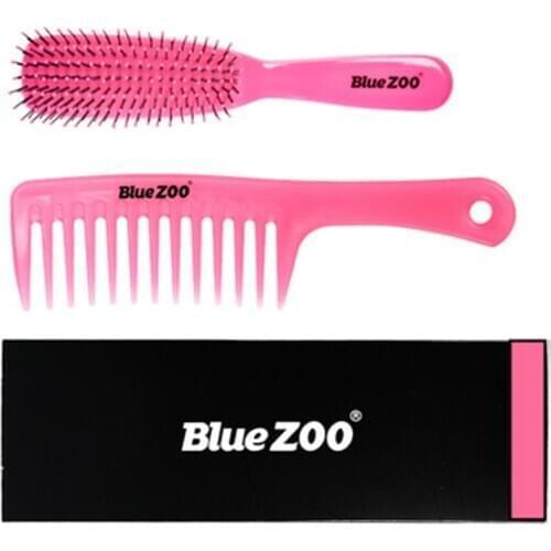 2pcs/set Hair Brush ANTI-STATIC Massage Comb Bristle Women Wide Tooth Hair Brush Salon Hairdressing Styling Curly Hair Comb