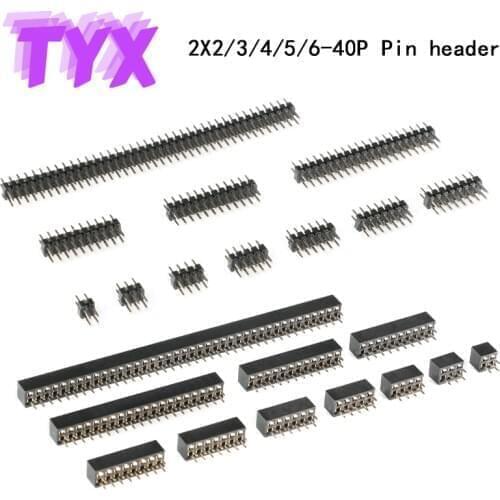 20Pcs 10Pairs Single Row Male And Female 2.54mm 2.0mm 2*2/3/4/5/6/7/8/10/12/20/40P Straight Header PCB JST Connector Board