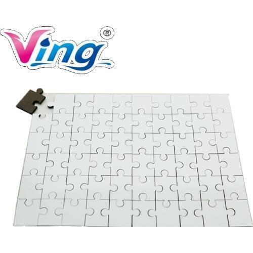 20pcs / pack 7.8" x 11.4" White Rectangle Dye Sublimation Blank Jigsaw Puzzle Child Toy Heat Transfer