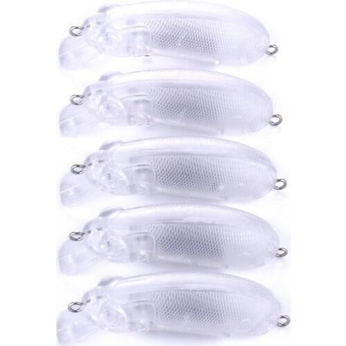50pcs Blank Hard Lures Unpainted Fishing Baits Crankbait Wobblers Freshwater Fish Lure