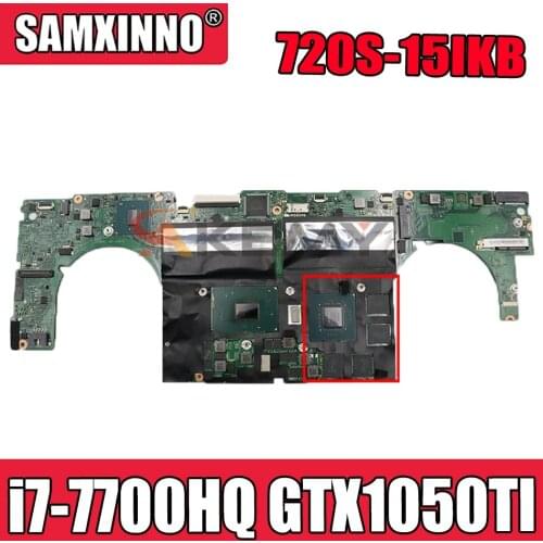 Akemy For Lenovo 720S-15IKB Laptop Motherboard LS720 MB 17823-1N 448.0D902.001N CPU i7-7700HQ GPU GTX1050TI Tested 100% Working