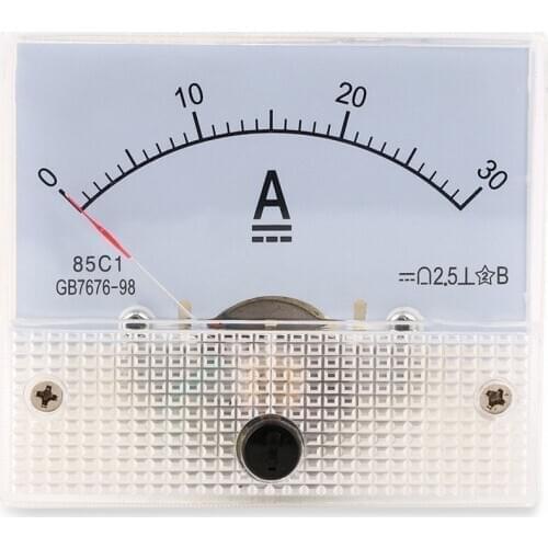 DC Ampere Meter 30A Analog VU Meter AMP Ammeter 0-30A DC Current Meter Doesn't Need Shunt Amp Meter Amperimetro Brand New