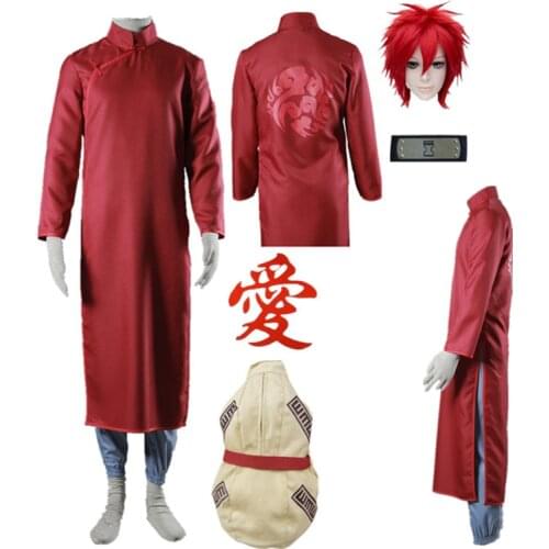 Anime cosplay Sabaku Gaara No:8 Cosplay Costume Chinese Style Cheongsam Version Halloween comic cosplay