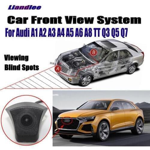 Car Front View Camera For Audi A1 A2 A3 A4 A5 A6 A8 TT Q3 Q5 Q7 2010-2020 Front Camera Full HD CCD Car Accessories