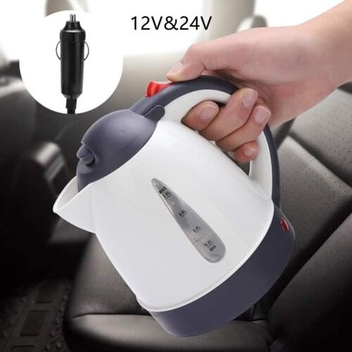 1000ML In-Car Car Hot Kettle Portable Water Heater Rv Travel Auto Travel Electric Water Heater Bottle For Tea Coffee (12V&24V)