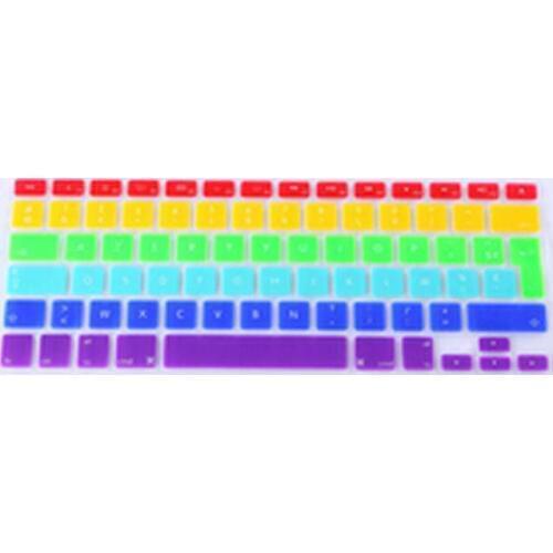AZERTY French Euro Rainbow keyboard cover for Apple macbook Air Pro Retina 13 15 17 Protective Stickers for mac book laptop Skin