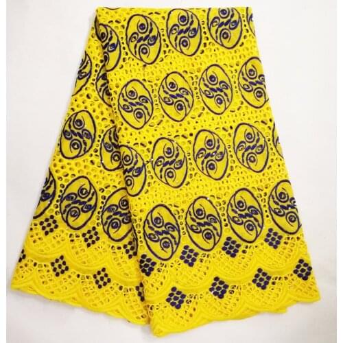 High2021Quality Tulle Lace Fabric African Nigerian Prom Dress Damask Guipure Party Gown White Swiss Cotton 2.5Yard