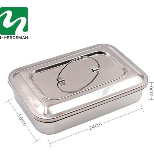 Veterinary Stainless steel needle box metal moxibustion box breeding apparatus Free Shipping