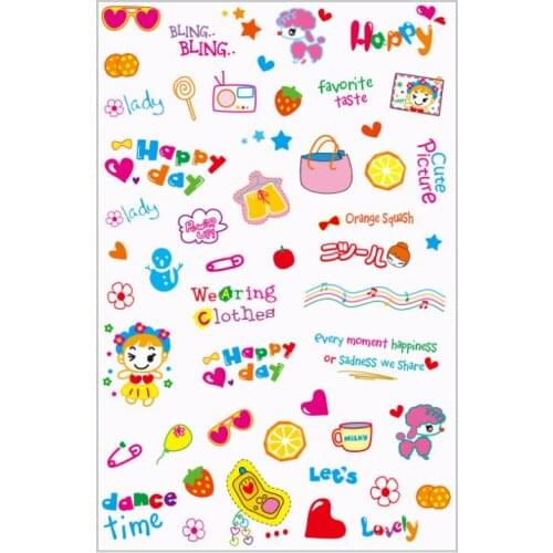 Words Stickers Self Adhesive Stickers For Scrapbooking Paper Album Decor Sticker Children Kids Toy 5pcs